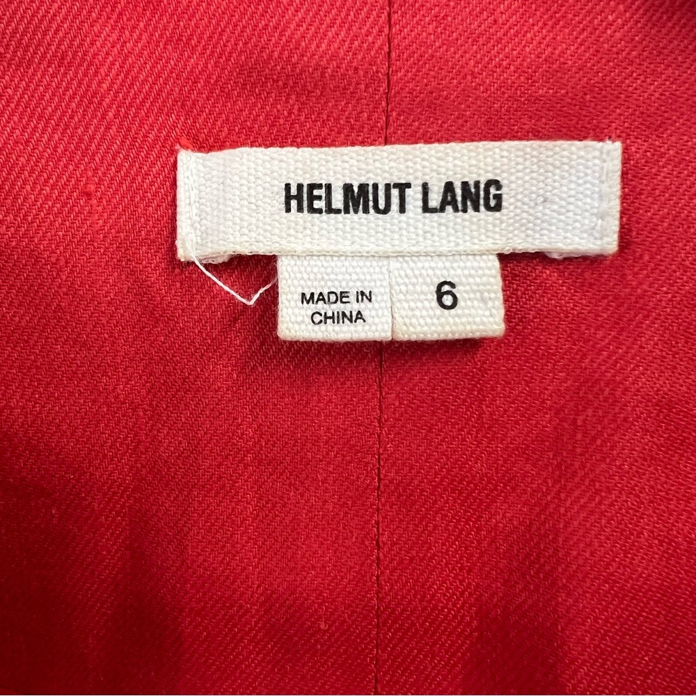 Helmut Lang Red Linen Jacket
